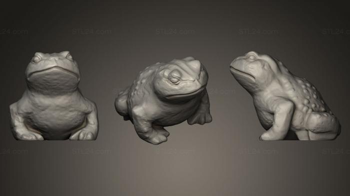 Animal figurines (Toad Sculpture 3D, STKJ_0459) 3D models for cnc